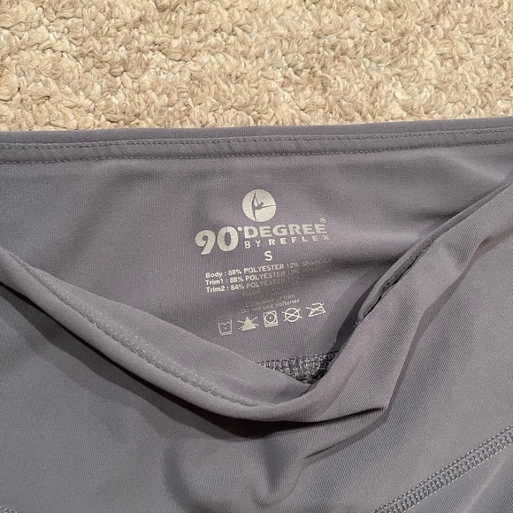 90 Degree by Reflex Gray Crop Leggings - Picture 4 of 5